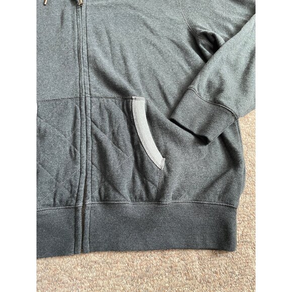 Red Camel Full Zip Hoodie Jacket Mens XXL Gray Quilted Detail Grunge - Picture 4 of 4